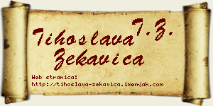 Tihoslava Zekavica vizit kartica